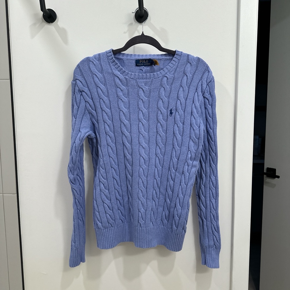 Polo by Ralph Lauren Men's Blue Cable Knit Sweater